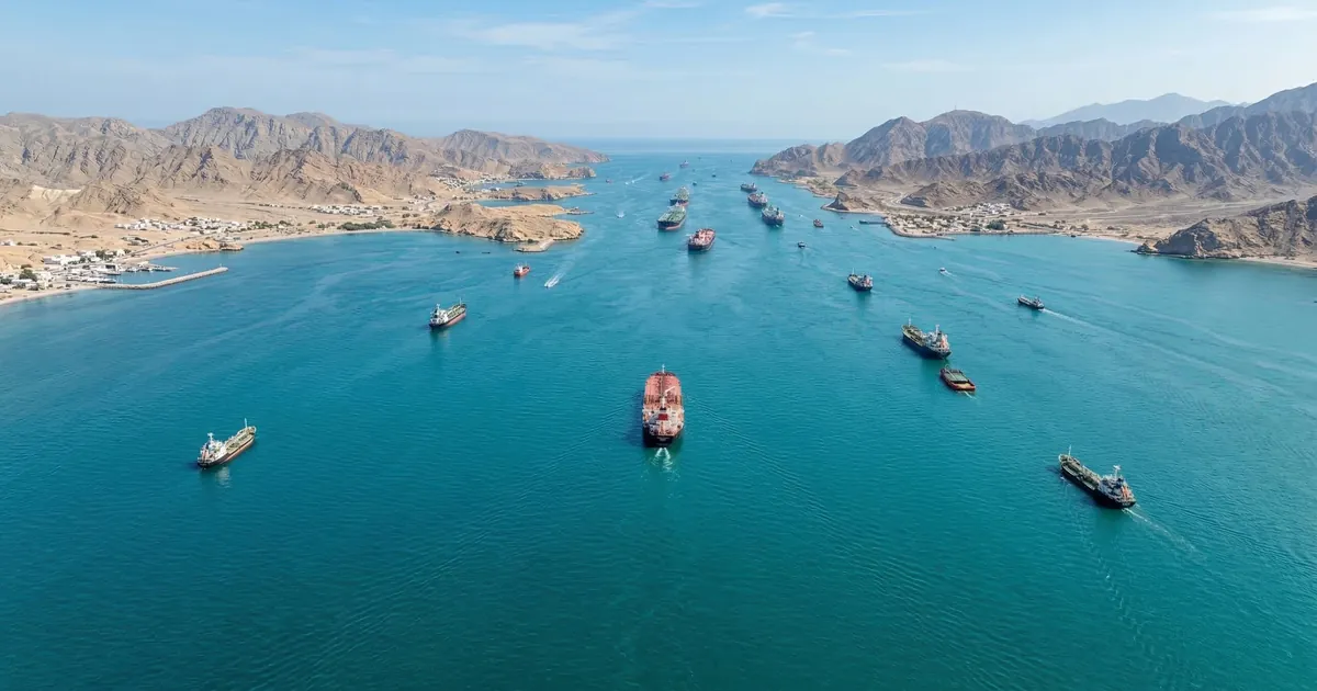 Ships transiting the Strait of Hormuz